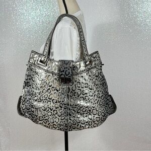 Kooba Silver Leopard Print Hobo Bag